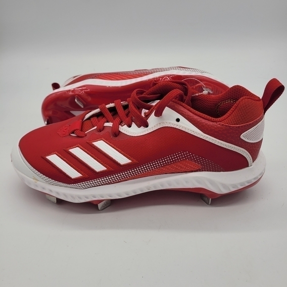 adidas Icon 6 Bounce Team Power Baseball Metal Cleats Men 7.5 Shoes Red NEW main image 11